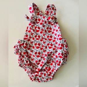 The sweetest pomegranate print sunsuit 3-6mo
